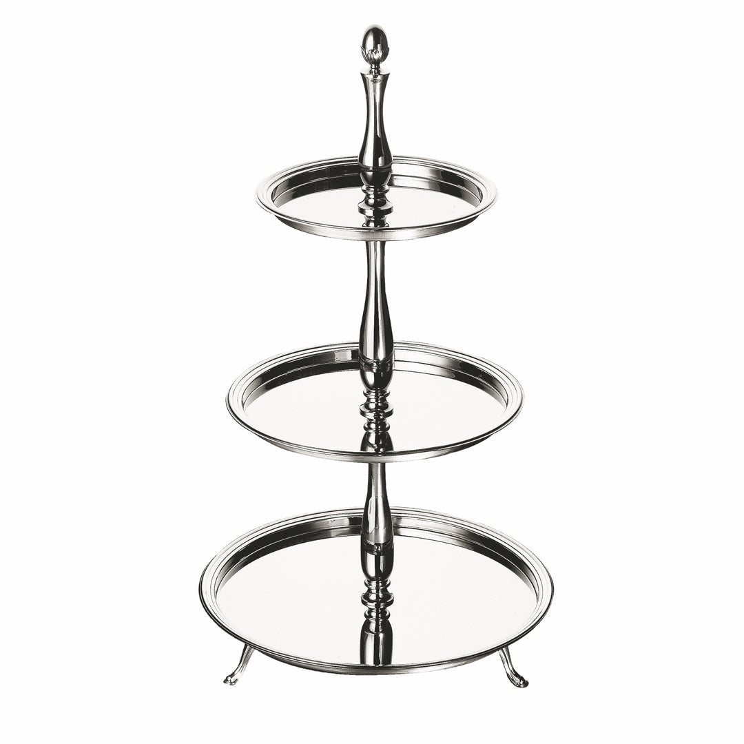 Petit-Fours Stand, 3 Layers; H: 14-1/4", D: 5-1/8", 7-1/2", 10-3/8"