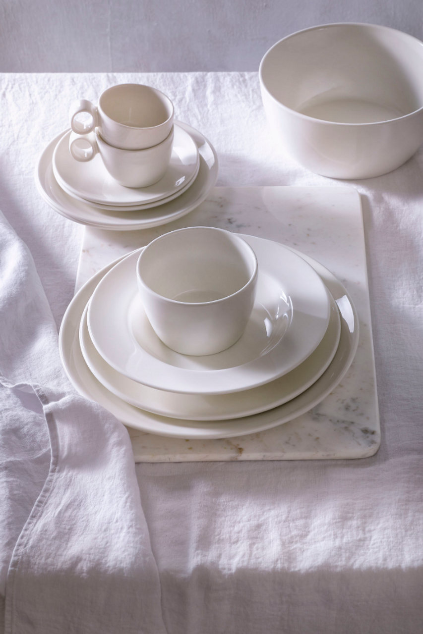 Maastricht Porselein Bord coupe Lux 039 29 cm Offwhite