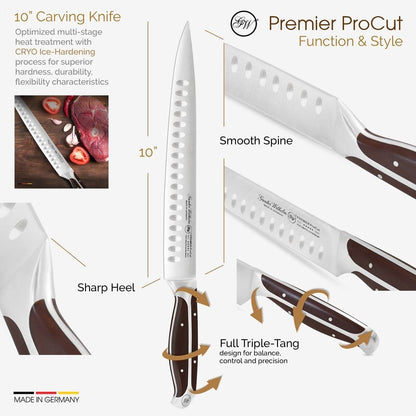 Gunter Wilhelm Thunder Carving Knife, 10 Inch | Dark Brown ABS Handle SKU: 30-321-0210