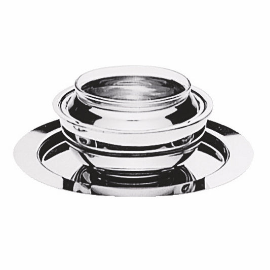 Caviar Set With Underliner D: 7-1/8", D: 4-3/4" C: 5-3/4 Oz.