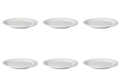 mammoet-bord-smalle-rand-budgetline-21-cm-wit-porselein-6-stuks_