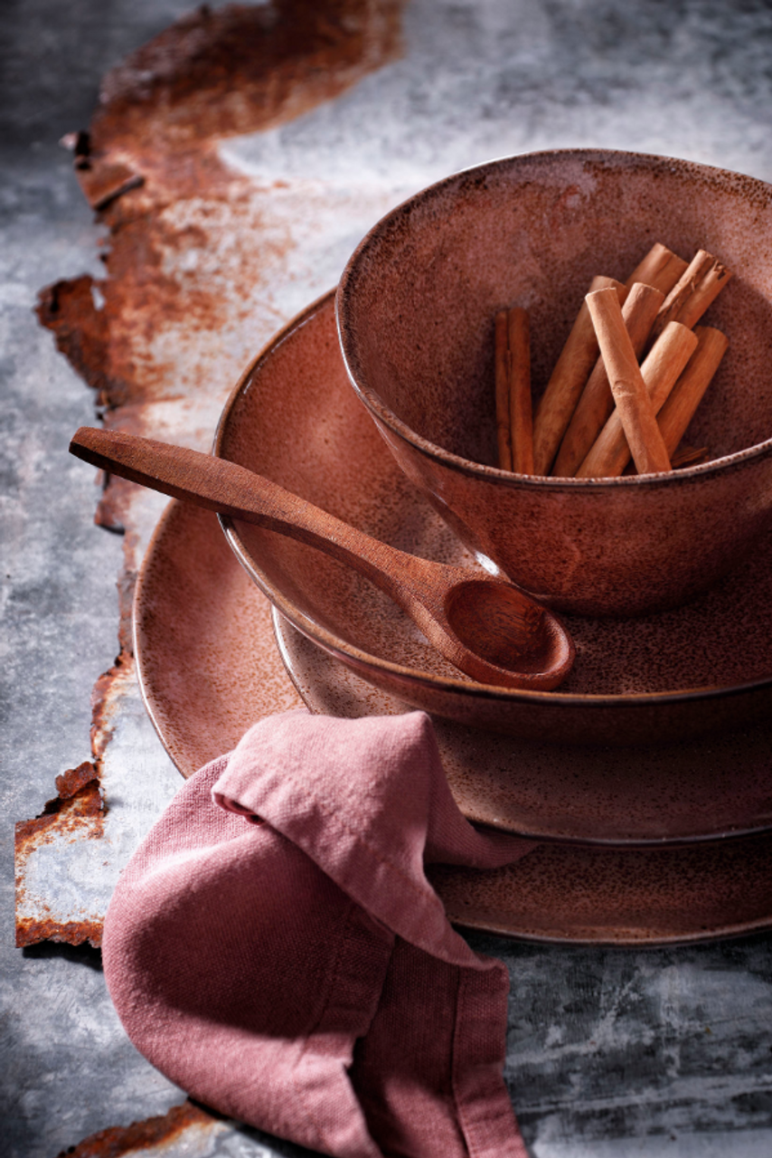 Palmer Bord diep Rustique 21 cm Stoneware Roze