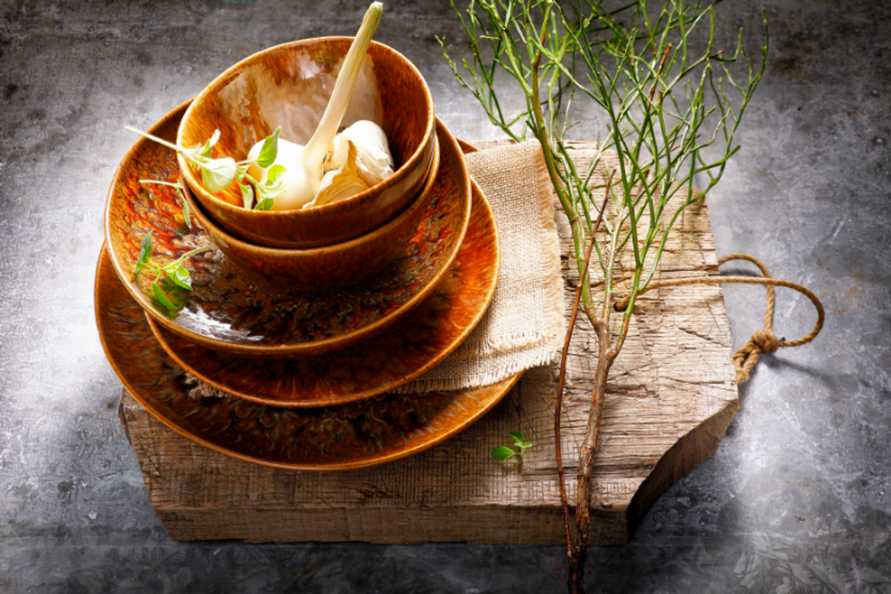 Palmer Schaal Forest Rustique 15 cm 70 cl Stoneware Bruin