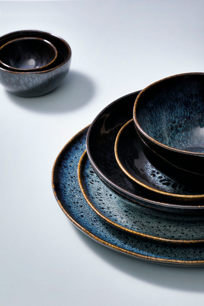 Palmer plate Eccentric 28 cm Stoneware Blue