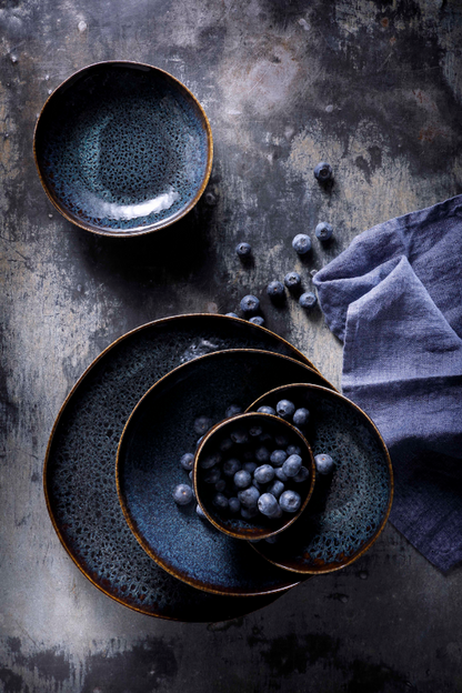 Palmer plate Eccentric 22 cm Stoneware Blue