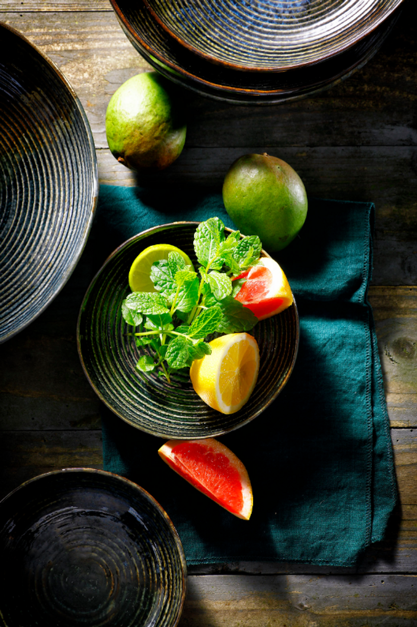 Palmer plate deep coupe Metallic 22 cm Stoneware Green