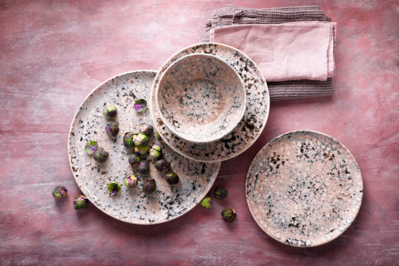 Palmer Schaal Confetti 14 cm 80 cl Stoneware Roze