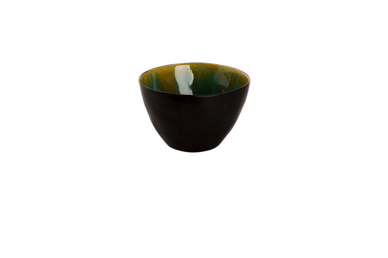 palmer-schaal-lotus-15-cm-1-l-turquoise-zwart-stoneware-1-stuk_