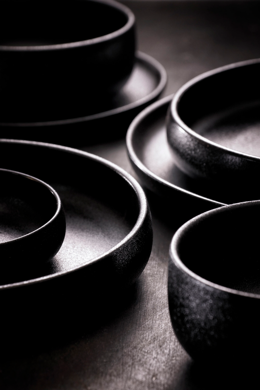 Maastricht Porselein Schaal Universe 14 cm 65 cl Zwart