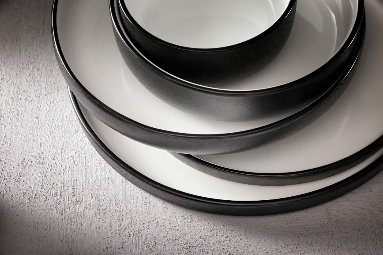 Maastricht Porselein plate Cosmic 20 cm White Black