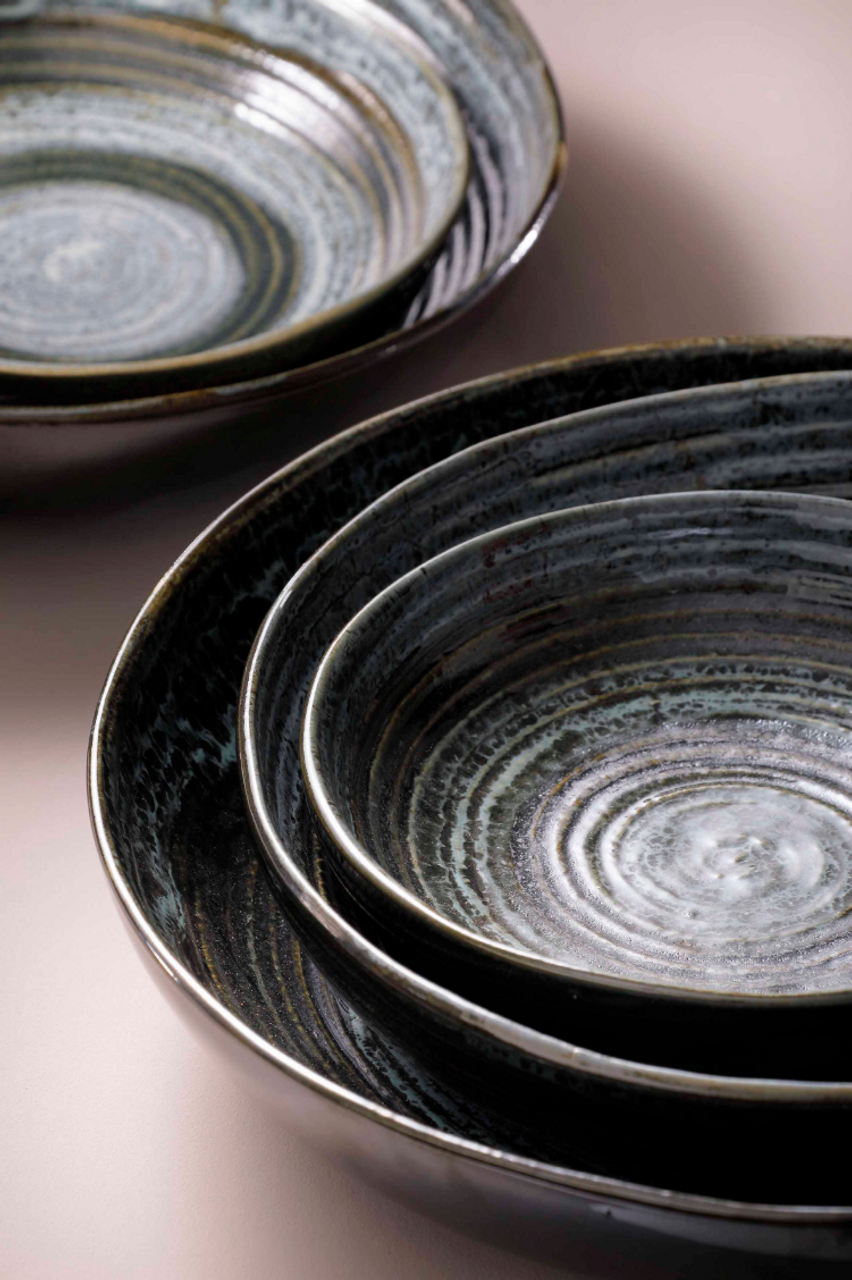 Palmer Bord diep coupe Metallic 26 cm Stoneware Zilver