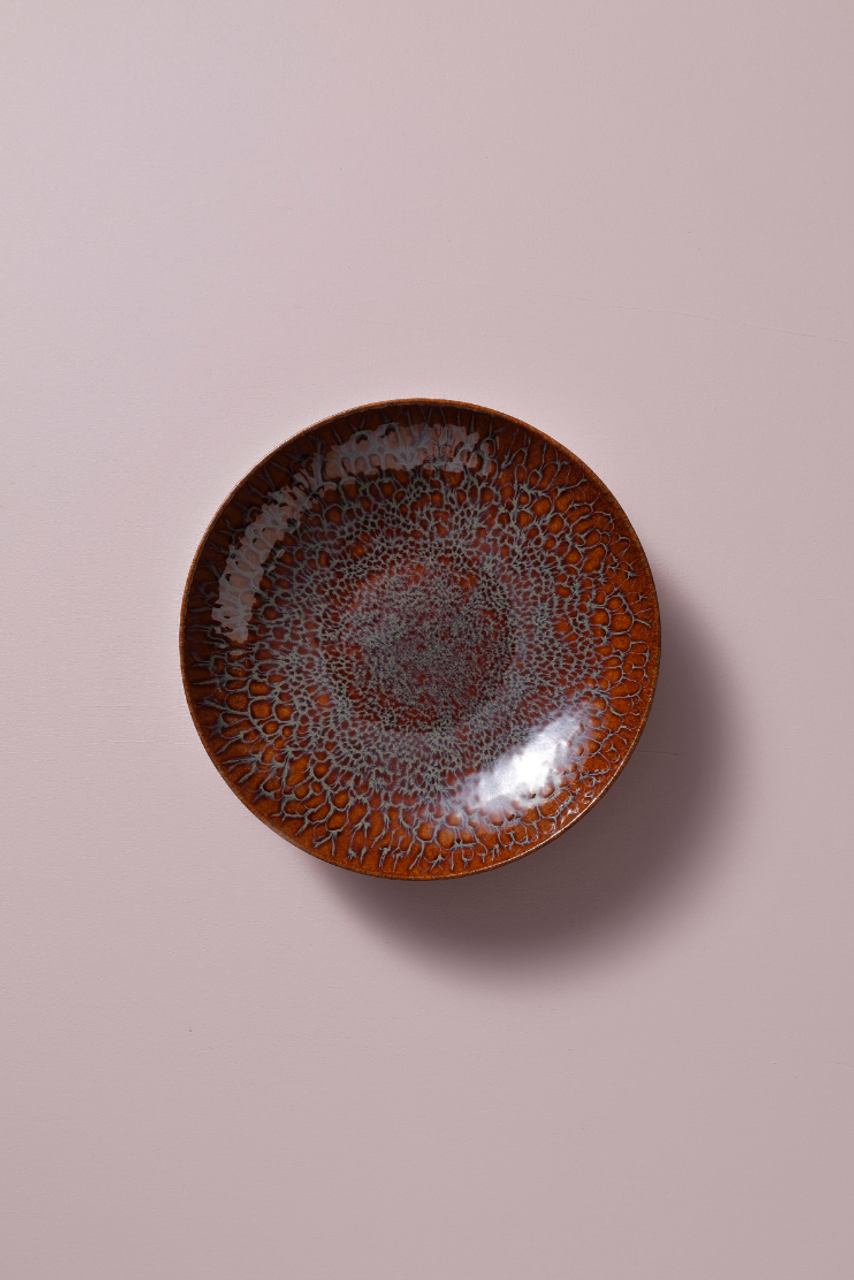 Palmer Bord diep coupe Magmatic 22 cm Stoneware Bruin