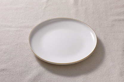Maastricht Porselein plate Ligne D'or 27 cm White