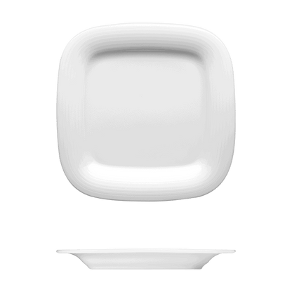 Square Plate | Catalog Number: 010 0021 | Dimensions: 9 1/4 in (24 cm)